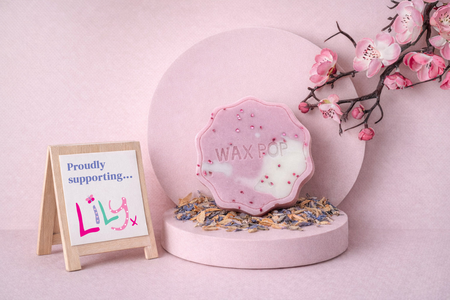 Charity Pop: Black Plum & Rhubarb Wax Pop